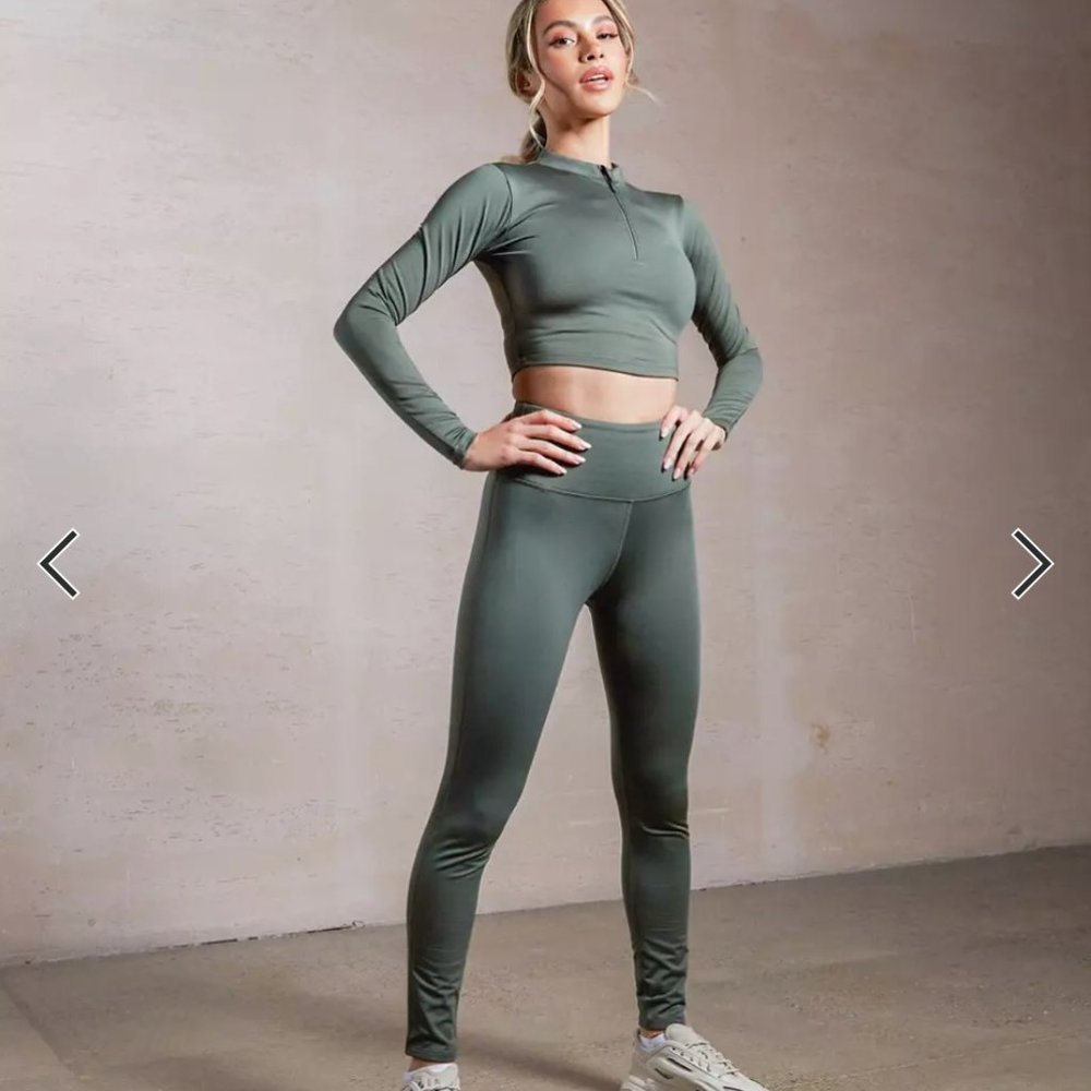 South Beach x Joanna Chimonides Workout Set (Olive Green)